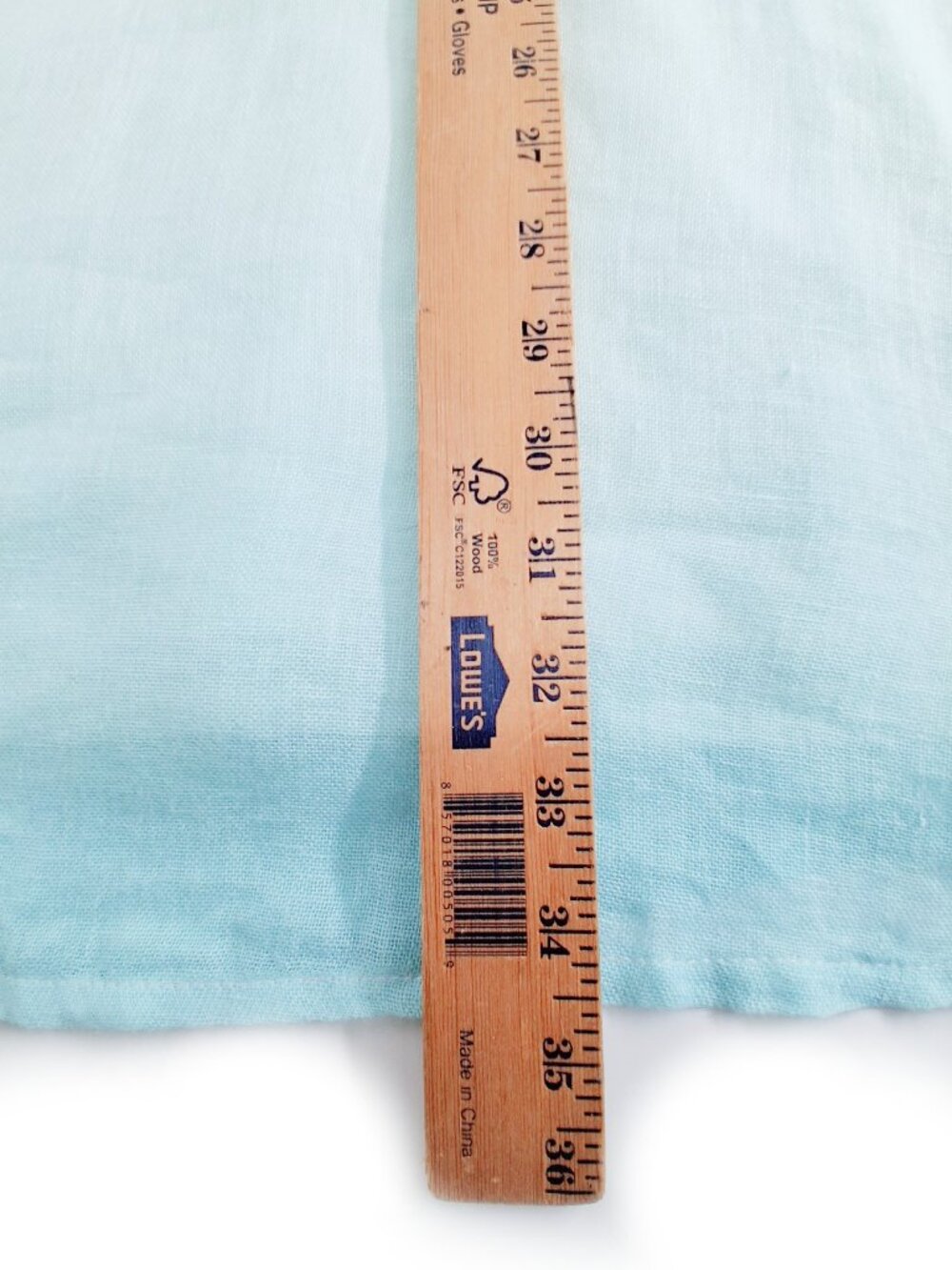 Eileen Fisher Linen Gauze Dress Aqua Blue Ombre A Line Layered Slip Included P - Picture 15 of 15